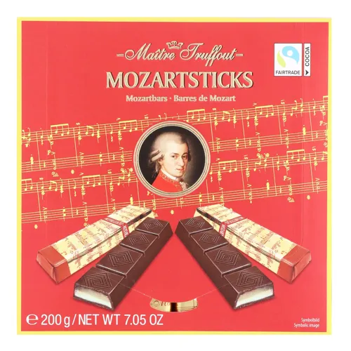 Батончики з начинкою покриті темним шоколадом Mozartsticks Maitre Truffout к/у 200г