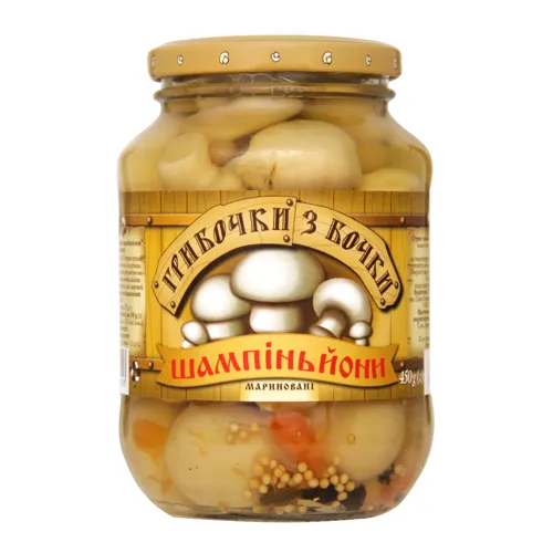 Шампіньйони мариновані Грибочки из бочки с/б 450г