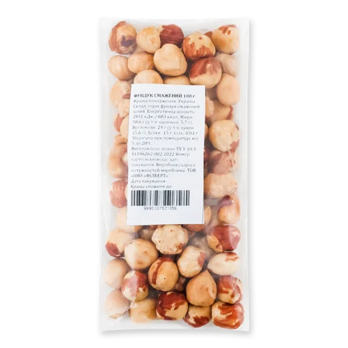 Фундук Смажений Вищого Ґатунку ТОВ НВО Філберт, 100г