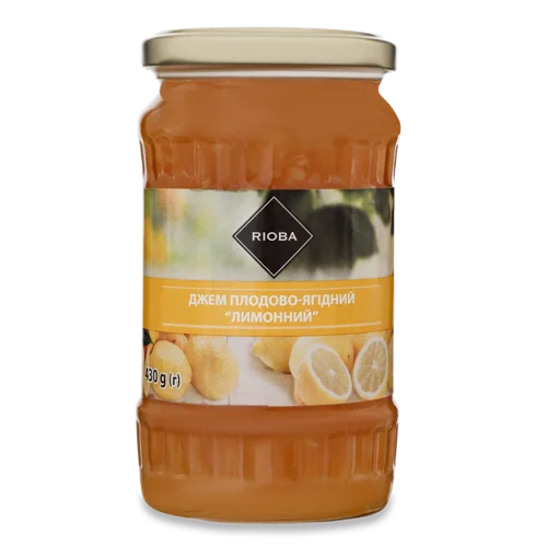 Джем Плодово-Ягідний Пастеризований Лимонний c/б 430г