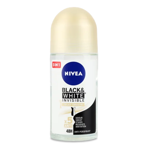 Антиперспірант Nivea Silky Smooth Black&White Invisible, 50 мл