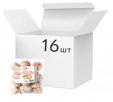 Пряники заварні глазуровані «Десняночка» з абрикосовим смаком 400г х 16 шт