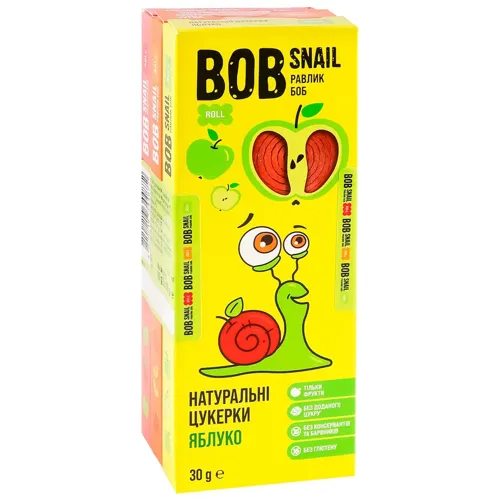 Набір цукерок Bob Snail Яблуко-Хурма-Яблуко-полуниця 30г х 3шт