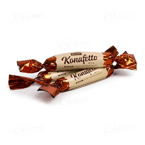 Цукерки Roshen Konafetto blanc вафельні трубочки, кг