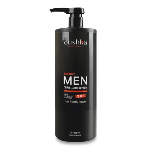 Гель для Душу 3в1 Energy Men Dushka, Пластикова Пляшка 1л