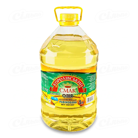 Олія соняшникова Королівський смак рафінована дезодорована виморожена, 5л