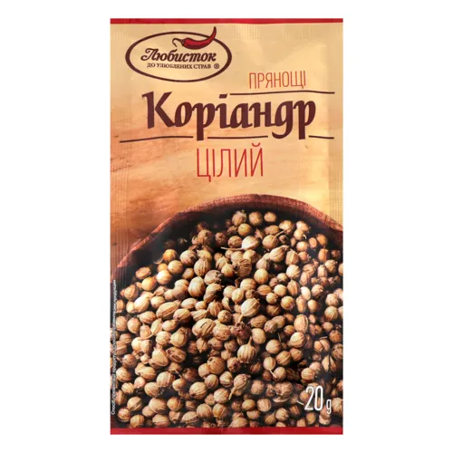 КОРІАНДР ЦІЛИЙ 20Г ЛЮБИСТОК
