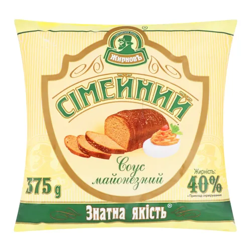 Соус майонезний 40% Сімейний Жирновъ м/у 375г