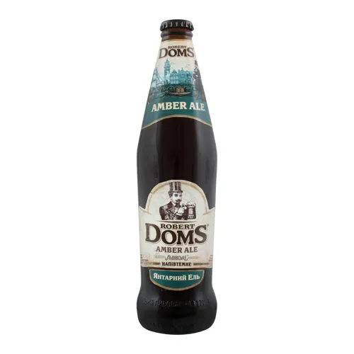 Пиво 0.5л 5% напівтемне пастеризоване Amber Ale Robert Doms пл
