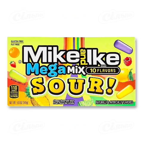 Драже Mike and Ike Mega Mix Sour кислі фруктові, 141г