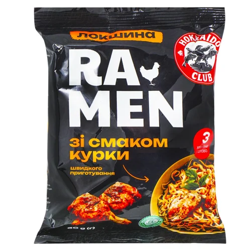 Вермішель Hokkaido Club Ramen зі смаком курки 60г