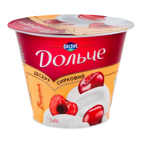 Сирковий Десерт Пастеризований Вишня Дольче ст, 3.4%, 200г