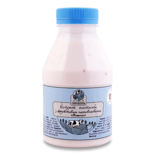 Йогурт Питний 3.5-4% Вишня Станіславська Сироварня, п/пл, 0.3л