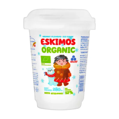 Морозиво пломбір Eskimos Organic Rud 90г