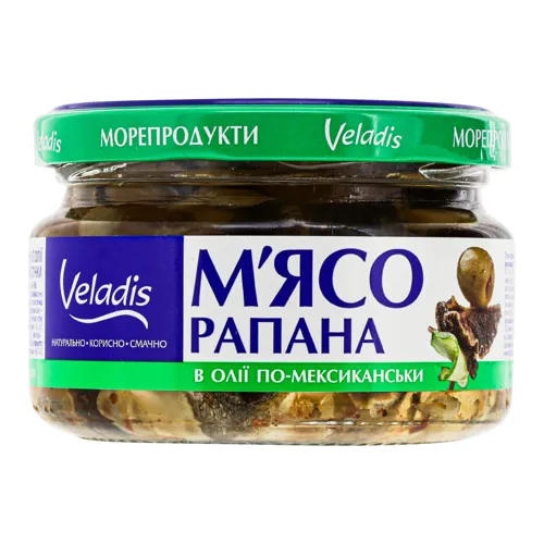 М'ясо рапана шматочки в олії по-мексиканськи Veladis с/б 200г