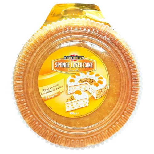 Коржі Квікбері 400 г 3-шар Ваніль (Німеччина)