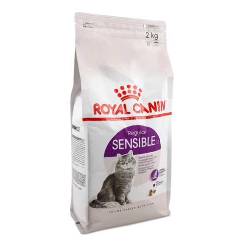 Корм сухий для дорослих котів з чутливою травною системою Sensible Royal Canin, в/к, 2 кг