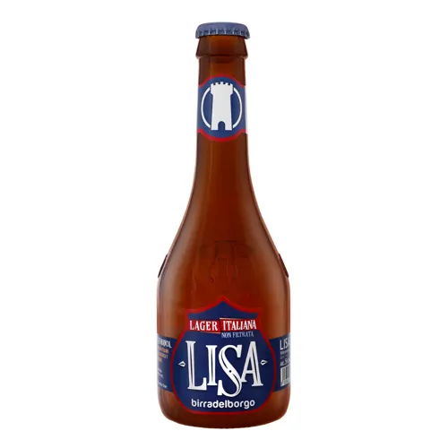 Пиво 0.33л 5% світле нефільтроване пастеризоване Lisa Birra del Borgo