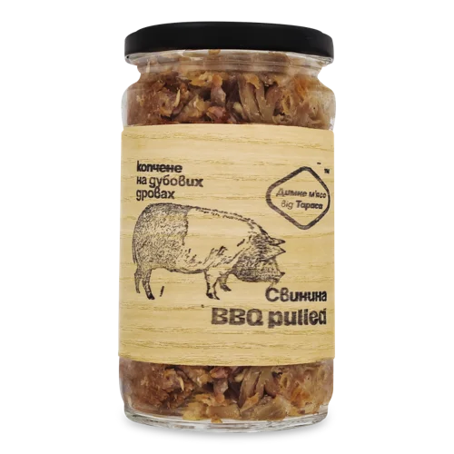 Свинина Копчена На Дубових Дровах BBQ Pulled Димне М'ясо Від Тараса, с/б, 200г