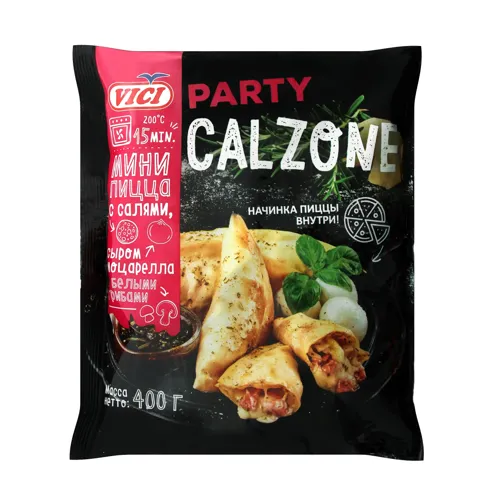 Піца-міні Vici Calzone з салямі, сиром моцарелла, гриби 400г х12