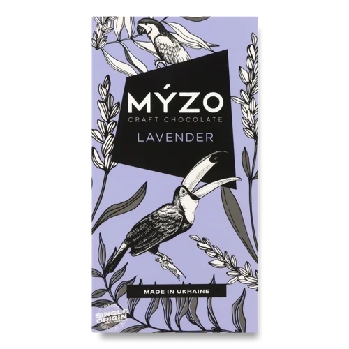 Шоколад Крафтовий Lavender, Вищого Ґатунку, Картонна Упаковка, 80г