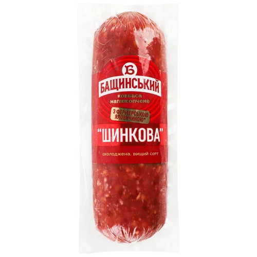 Ковбаса Бащинський Шинкова напівкопчена вищий сорт 280г