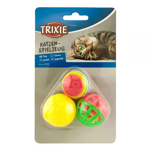 Іграшка для котів Trixie Набір м’ячиків 4см 3шт