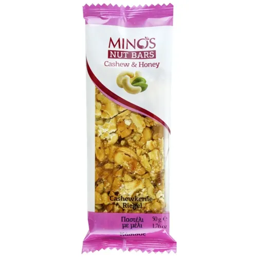 Батончик Minos з кеш’ю та медом 65г