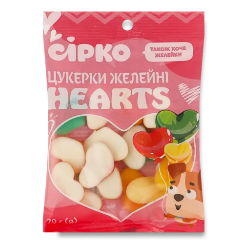 Желейні Цукерки Hearts, в/ґ, 70г