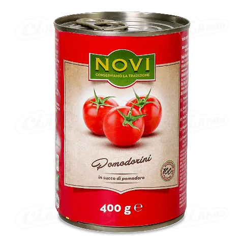 Томати Novi черрі у томатному соці, 400г
