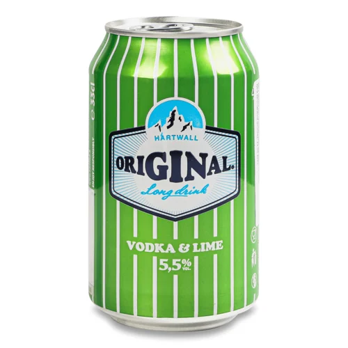 Напій слабоалкогольний Original Long Drink Vodka Lime з/б 0,33л