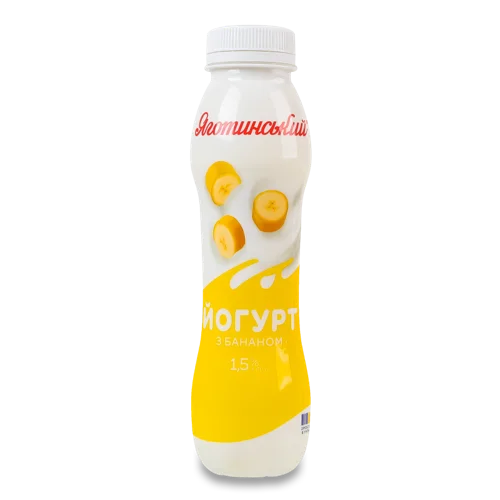Йогурт 1.5% Натуральний з Бананом Яготинський п/пл, 270г