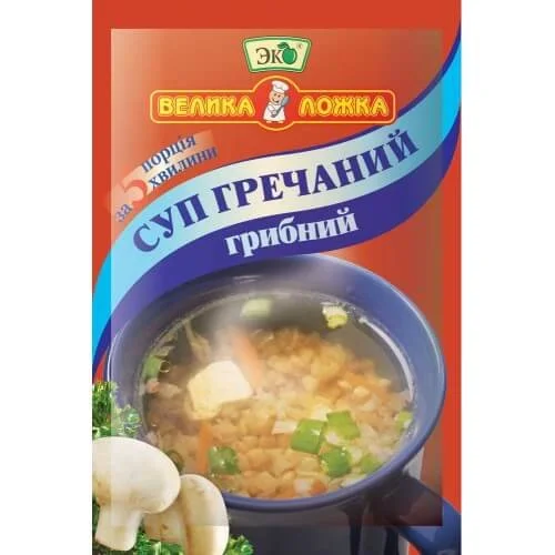 Суп Еко Велика Ложка гречано-грибний,20г