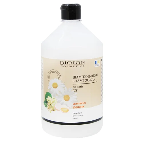 Шампунь-шовк Bioton Cosmetics Яєчний з лецитином, ромашкою і липою 1л