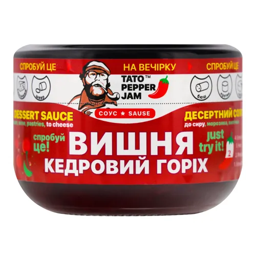 Соус десертний Вишня-кедровий горіх Tato Pepper Jam с/б 130г