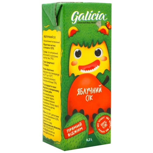 Сік Galicia яблучний 200мл