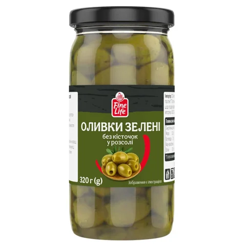 Оливки Fine Life без кісточки 320г