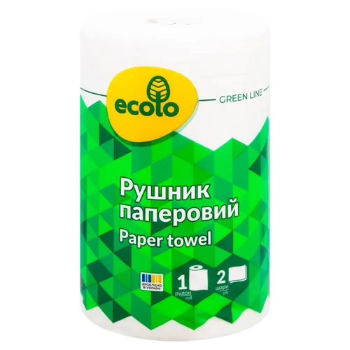 Рушники паперові Ruta Ecolo 2-шарові 1шт