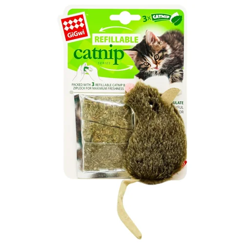 Іграшка для котів GiGwi Catnip Мишка з котячою м'ятою 10см