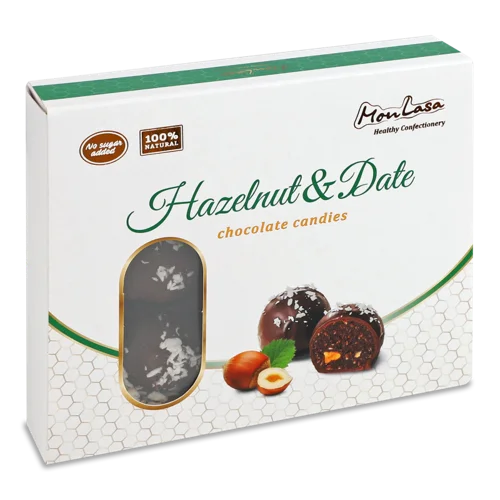Цукерки Шоколадні Ручної Роботи Без Додавання Цукру Hazelnut&Date, к/у 140г
