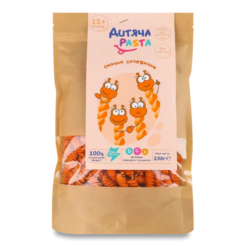 Макаронні Вироби Для Дітей Від 12 Міс З Червоної Сочевиці, Смачна Сочевична, в/ґ, 250г