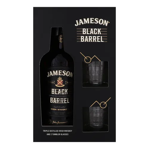 Віскі Jameson Black Barrel 40% 0,7л + 2 склянки