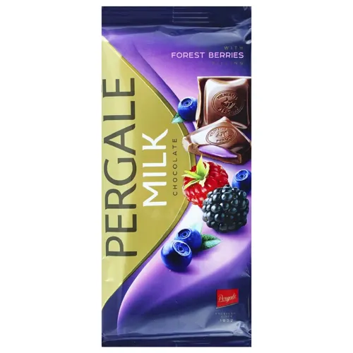 Шоколад Pergale молочний з начинкою з лісових ягід 100г