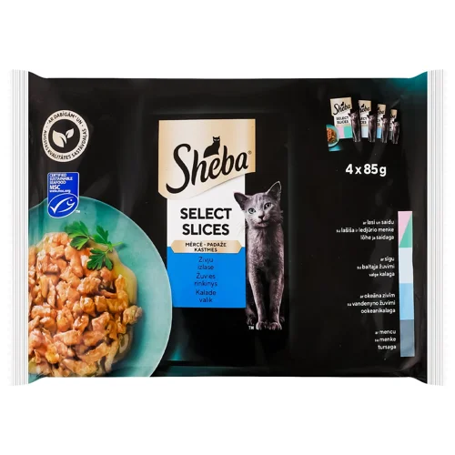 Корм вологий Sheba Рибне асорті для котів 4шт*85г