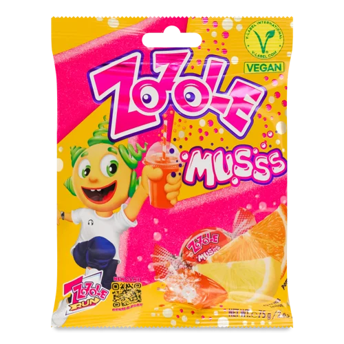 Карамель з шипучою начинкою Лимон-апельсин Musss Zozole, в/ґ, 75г