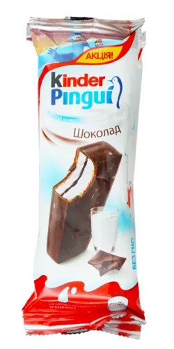 Тістечко бісквітне з молочною начинкою покрите темним шоколадом Kinder Pingui м/у 4х30г