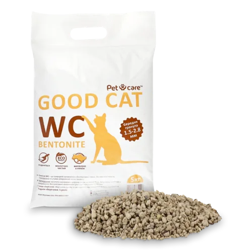 Наповнювач для туалету Pet care Good cat WC Bentonit