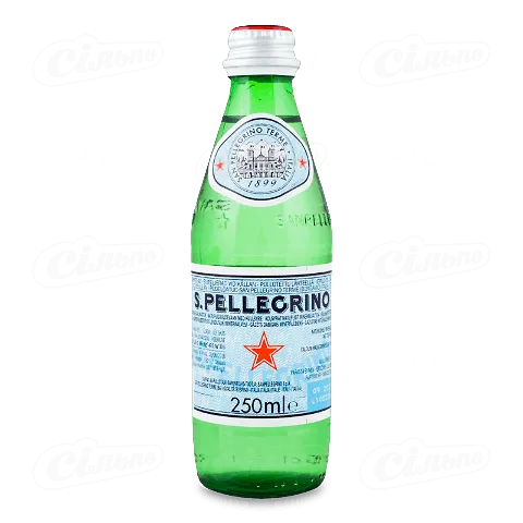 Вода мінеральна S.Pellegrino газована скло, 0,25л