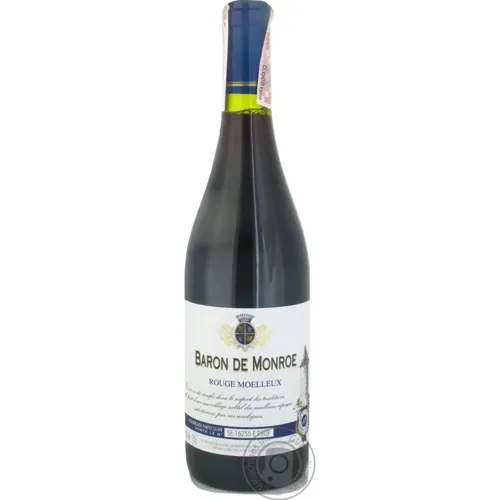 Вино Baron de Monroe Rouge Moelleux червоне напівсолодке 11% 0.75л