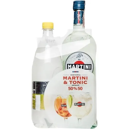 Набір Вермут Martini Bianco білий десертний 15% 1л + Напій Schweppes Indian Tonic безалкогольний сильногазований 1л